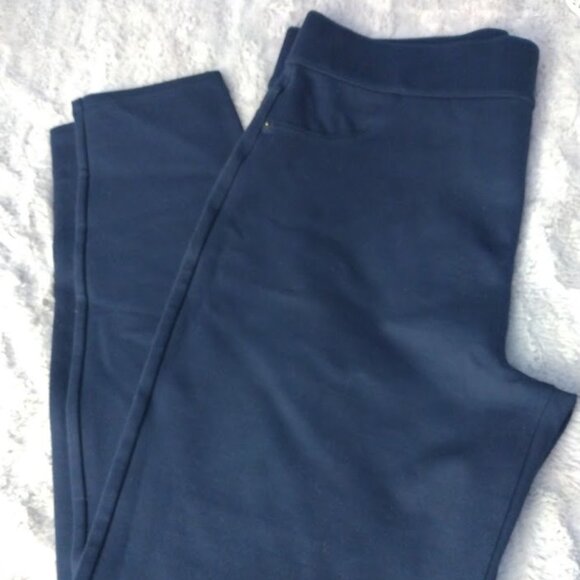 Spanx The Perfect Ponte Pants Ankle High Rise Pull On Skinny Size 1X Navy Blue - Picture 13 of 13